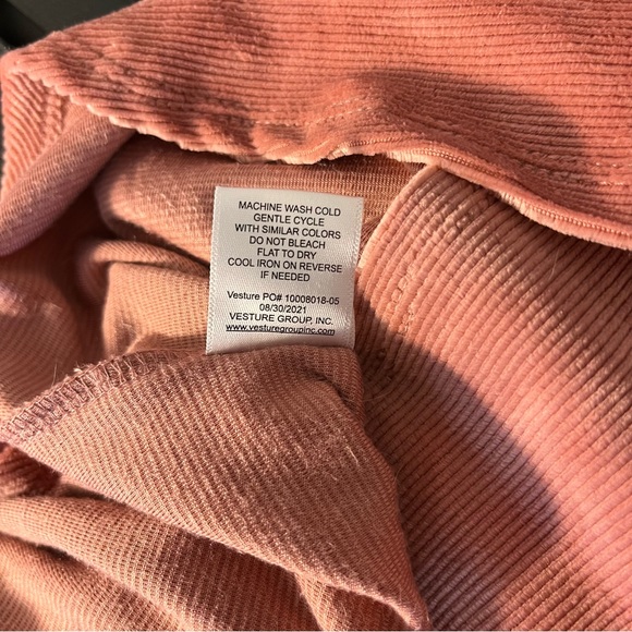 Pink Velvet Mock Neck Long Sleeve Shirt - Picture 5 of 8